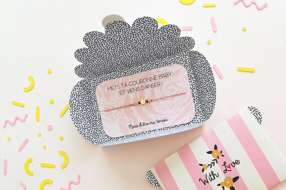 Thank you my witness bracelet - wedding gift - personalized gift wedding