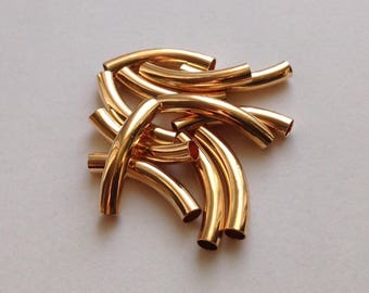4mm-ID Gold Plated Tubes - 12 pieces