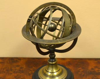 Brass Globe With Zodiac