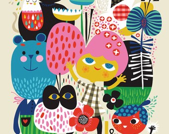 Come to the Bright Side... - limited edition giclee print of an original illustration (8 x 10 in)