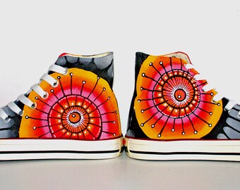 SUNNY RISING EYES, Custom Shoes, Handpainted Shoes, Customized Converse, Custom Converse, Handpainted Converse, Custom Kicks,Custom Sneakers