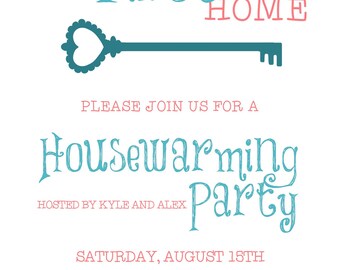 Our First Home Housewarming Invitation 5x7 Custom Digital Card Our First Home Housewarming Invitation 5x7 Custom Digital Card