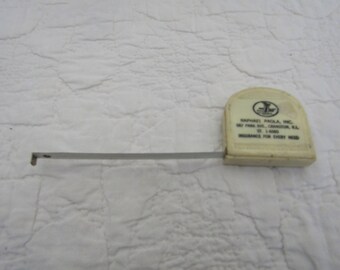 Vintage Tape Measure in case with Advertising SALE