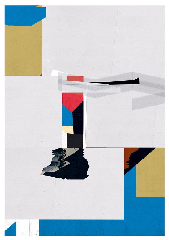 Items similar to Abstract composition II - art print- mixed media