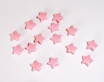 20 x beads 5mm pale pink stars