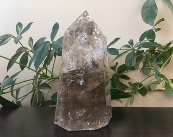 Smoky Quartz Point - Large Smoky Quartz Point - Large Crystals - Tourmalinated Smoky Quartz - Tourmalinated Quartz - Large Crystal Point