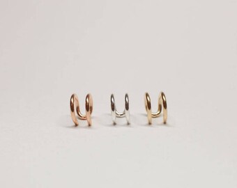 Rose Gold Ear Cuff/ Sterling Silver, 14k Gold or Rose Gold Filled, No piercing Ear Cuff, Cartilage Earring, Handmade Earring, Gift for Her
