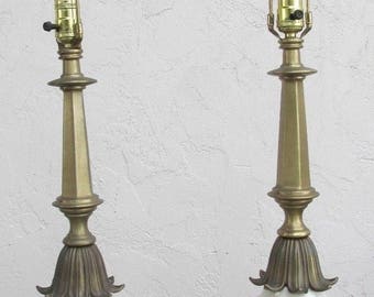 Pair of 1950's Hollywood Regency Style lamps by Stiffel