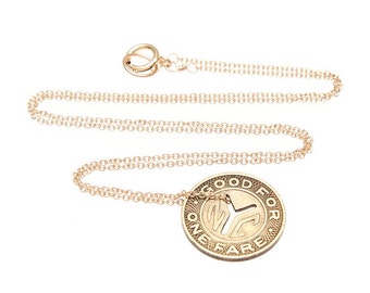 Vintage NYC Subway Token Necklace
