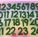 Iron on Felt Advent Set, red green white advent, Christmas Countdown numbers 1 to 24, Xmas Decoration, Christmas Craft Embellishments