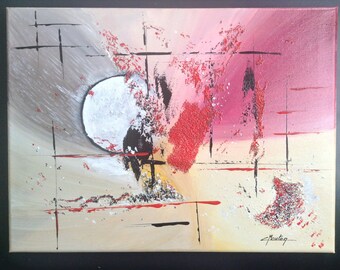 Abstract painting. Title Moon
