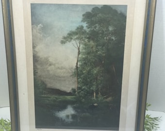 Vintage Print J Dupri Wooded scenery