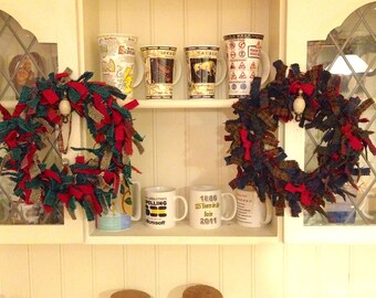 Wreaths made with Harris Tweed.
