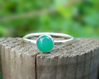 Chrysoprase Ring Chrysoprase Gemstone Ring Chrysoprase Silver Chrysoprase Jewelry Green Chrysoprase Mint Chrysoprase Gold Innocenti Jewely