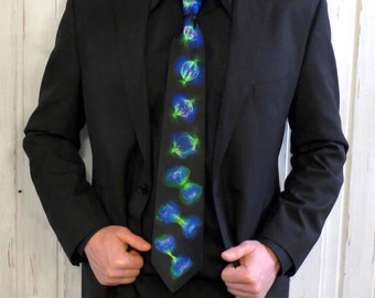 Cell Division Science Tie (Microscopy, Fashion, Science Art, Molecular Biology, Cells, Mitosis, Cytokinesis, DNA, STEM, Teacher, Gift)