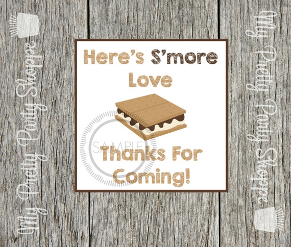 s'mores printable labels S'more / S'mores You Tags / Labels Printable Thank