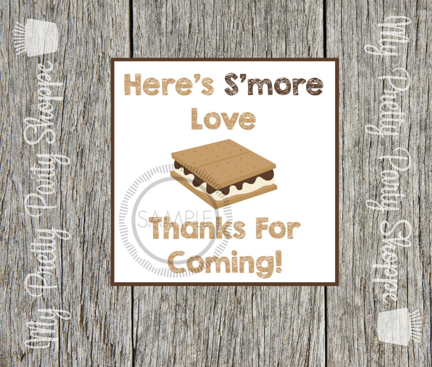 S'more / S'mores Thank You Printable Tags / Labels