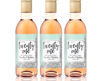 birthday wine label custom wine label personalized wine