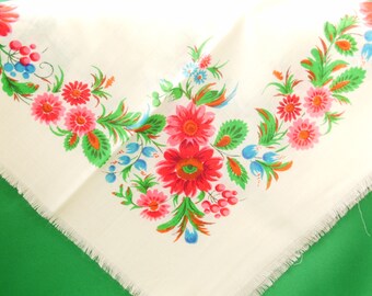 Châle russe châle en laine Vintage châle châle vintage soviétique Floral châle écharpe en laine belle étole châle vintage en laine dames Chale