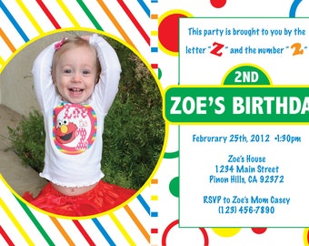 Sesame Street Birthday Invitation