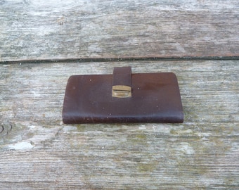 Vintage Antique 1900/1930s French thin leather wallet