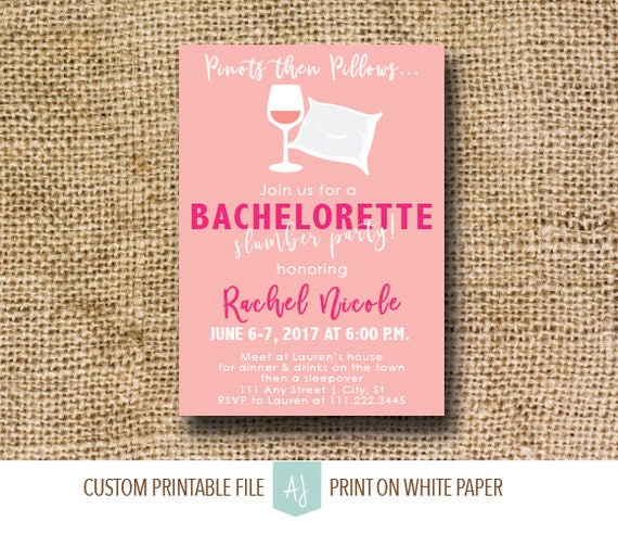 Bachelorette Slumber Party Invitations 6