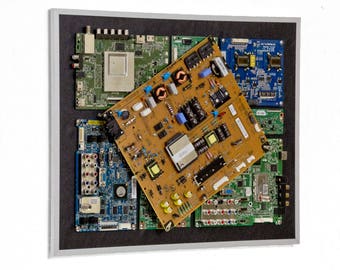 Industrial, Computer, Circuit Board Picture Frame Wall Art (20.5" x 16.5")