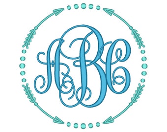 SALE!! Arrow Monogram Border Frame Set 2 Embroidery Design Frame Machine Embroidery Design 11 Size - INSTANT DOWNLOAD