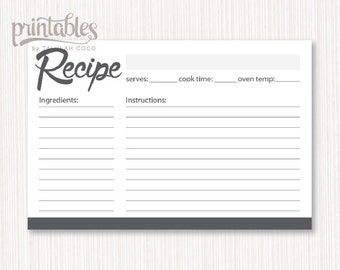 recipe cards 4x6