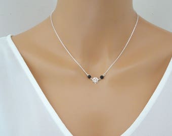 Lava necklace or bracelet,, Minimalist necklace, Lotus necklace, Essential Oil Diffuser Necklace