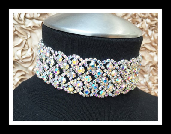 AB Diamond Rhinestone Choker #C105
