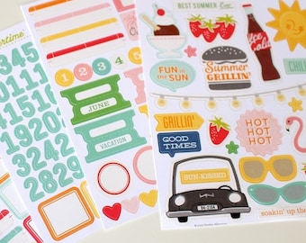 October Afternoon Summertime Stickers Lot