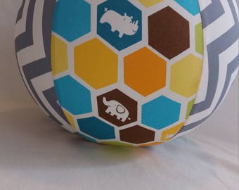 Balloon Ball TOY - geometric Zoo Animals - Elephant, Giraffe, owl - Great Baby shower Gift