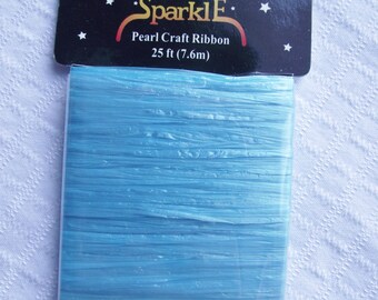 SPARKLE bleu bébé artisanat ruban, ruban de 25 pieds de métier, ruban bleu, ruban d’emballage