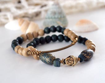 Duo of Buddha bracelets