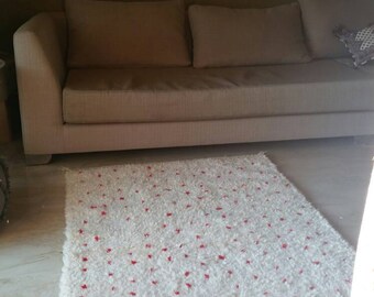 30% off Beni ourain rug Red dots rug moroccan carpet 165 x 90 cm fluffy soft Zayania rugs perfect for nursery rug bedroom rug scandi decor