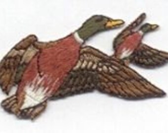 Mallard Duck Iron on Patch DUCKS FLYING Embroidered Iron On Patch Mallard Duck Hunting
