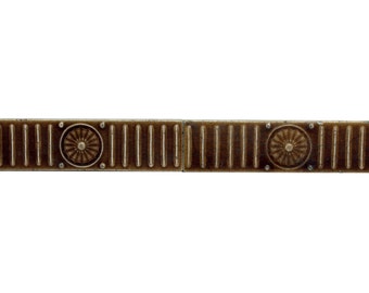 Set of Two Light Brown Burst Accent Tiles