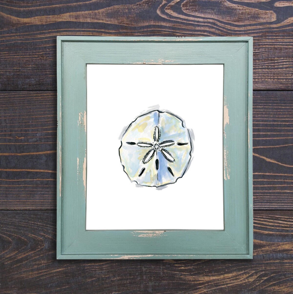 Sand Dollar Print Sand Dollar Art Shell Art Beach Decor