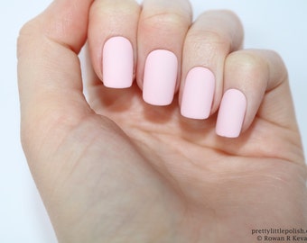 Matte pastel pink short square nails, Nail designs, Nail art, Nails, Short square nails, Acrylic nails, Oval nails, Fake nails, False nails