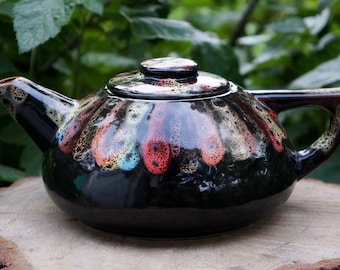 Wife gift Autumn gift|for|mother Teapot rainbow Fall gifts Ceramic teapot Pottery tea pot Stoneware teapot Anniversary gifts|for|couples
