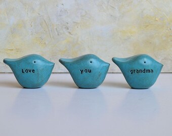 Gifts for grandma / Christmas gift for her / 3 love you grandma birds / gift for women / birds gift / gifts for grandmas