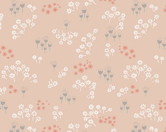 Littlest peach floral Art Gallery fabric FQ or more