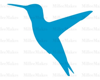 Hummingbird Silhouette Vector, Bird SVG, Bird Clipart, HTV Cut File, Vinyl Cut File, Vinyl Decal, Cutting Machine, Animal Silhouette