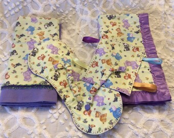 Infant Baby Girl Flannel Shower Sets