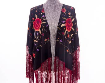 Hand embroidered silk Jacket