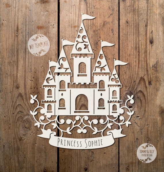 Download Princess Castle SVG PDF Design Papercutting Vinyl Template