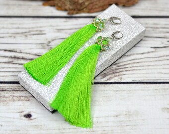 Boho gift christmas beauty gift tassel earrings clothing gift woman statement gift dangle earrings fashion jewelry girlfriend birthday gift