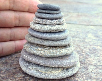 Flat Stackable Stone, Stacking Pebbles, Beach Pebbles, Cairn Stones, Zen Stones, Mood Stones, Meditation Stones, Mindfulness, MINI STACKS