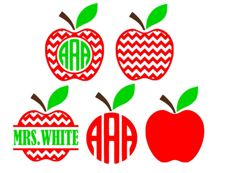 Download Chevron apple svg apple monogram svg back to school